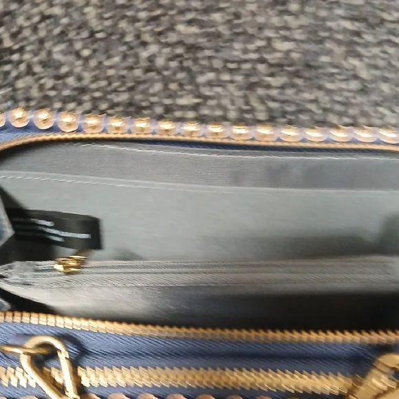 Max Studio Periwinkle Studded Clutch - Picture 6 of 11